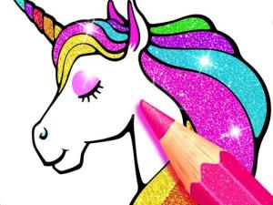 7600 Glitter Unicorn Coloring Pages  Best Free